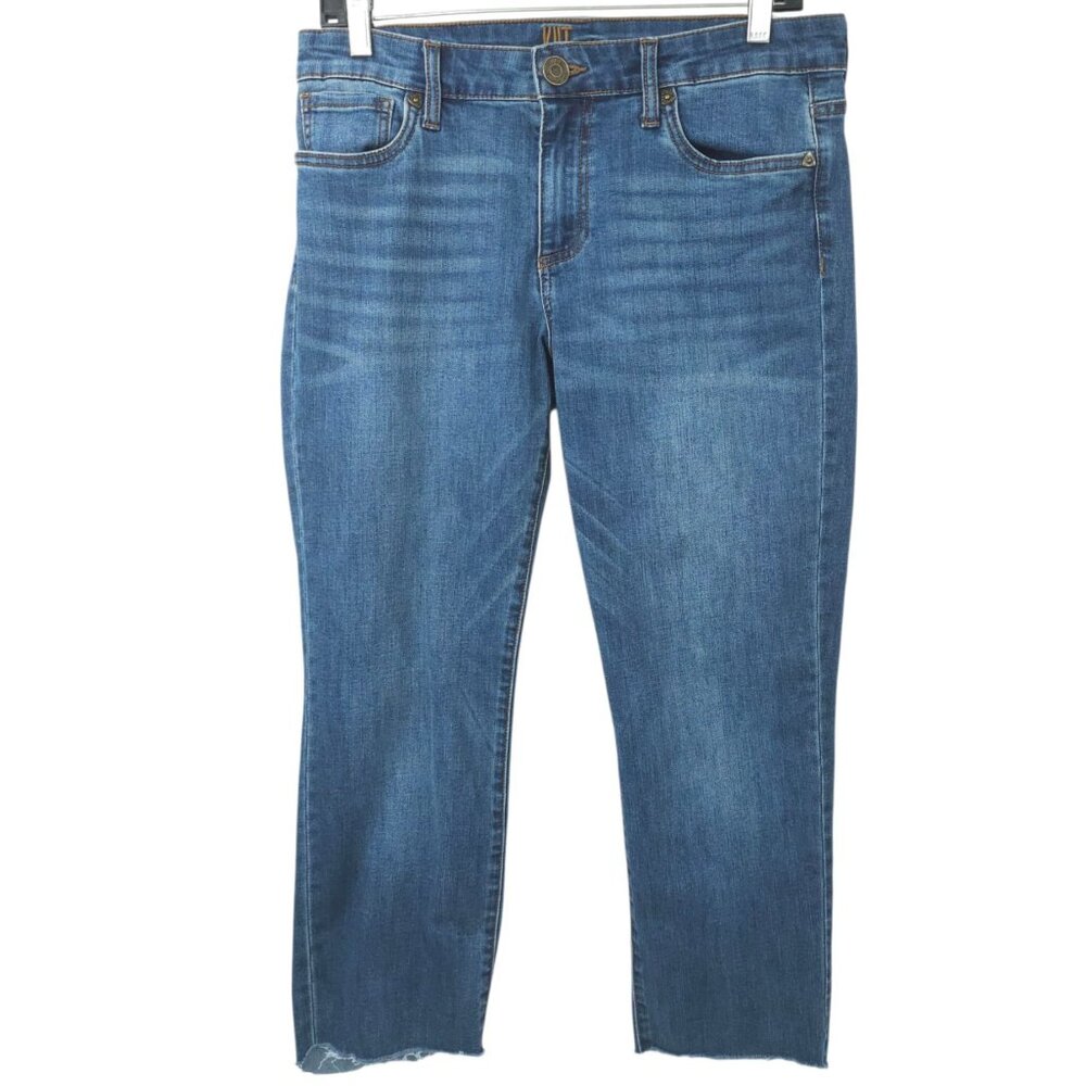 Kut From The Kloth Boyfriend Jeans Womens 6 Straight Mid Rise KP9065MA2 Denim